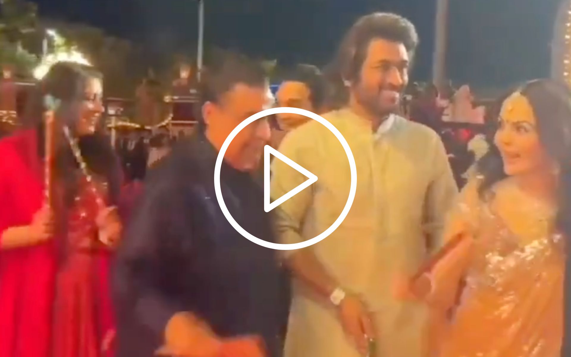 [Watch] MI Owner Teaches MS Dhoni Dandiya At Anant Ambani's Pre-Wedding Gala